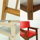 High chair beech walnut red