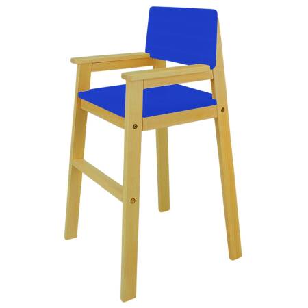 High chair beech walnut blue