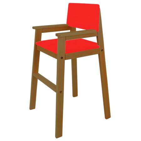 High chair beech teak red