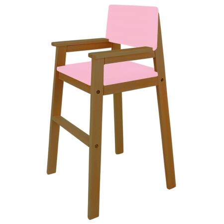 High chair beech teak pink