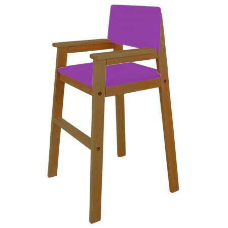 High chair beech teak purple
