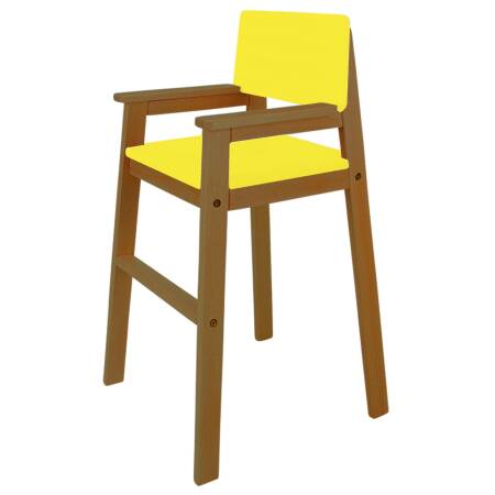 High chair beech teak yellow