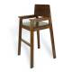 High chair in beech rosewood gray