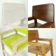 High chair beech rosewood green