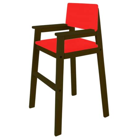 High chair beech rosewood red