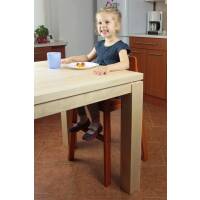 High chair beech rosewood light blue