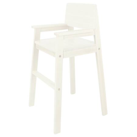 High chair high white natural