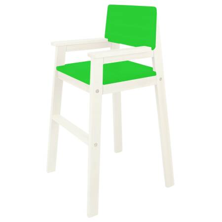 High chair white green
