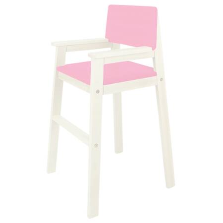 High chair white pink