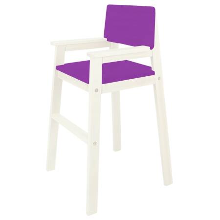 High chair white purple