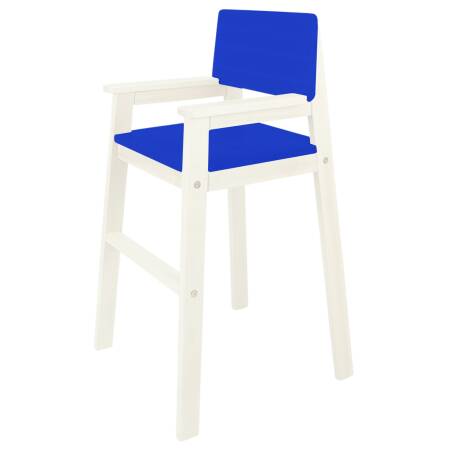 High chair white blue