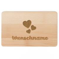Breakfast board cutting board 24x15cm beech nature with name