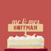 Cake topper personalized Mr & Mrs