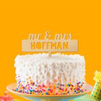 Cake Topper personalisiert Mr & Mrs