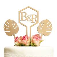 Cake Topper Wedding Wedding Cake Tortendeko with Name Wood
