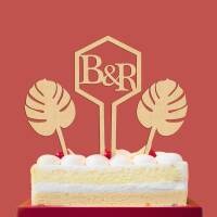 Cake topper personalized initials