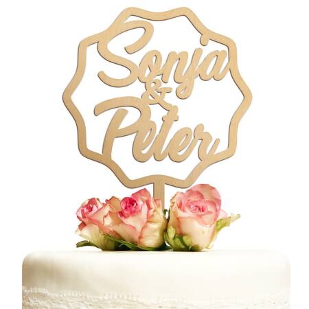 Cake topper personalized ring