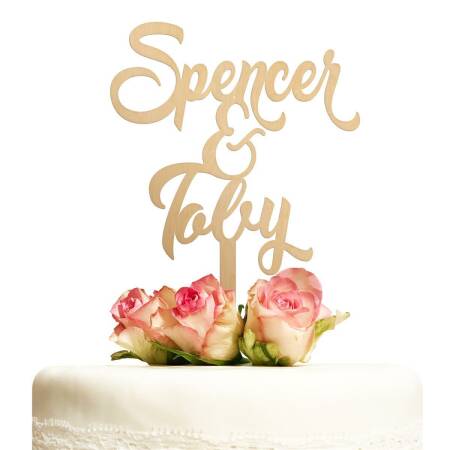 Cake topper personalized names