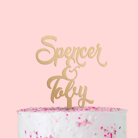 Cake topper personalized names