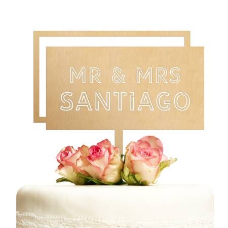 Cake topper personalized sign