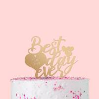 Cake topper personalized Best Day