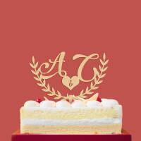 Cake Topper Personalized Initials
