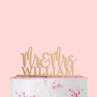 Cake Topper personalisiert Holz