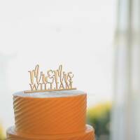 Cake topper personalized wood