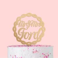 Cake topper personalized Wave