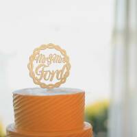 Cake Topper personalisiert Wave