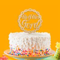 Cake Topper personalisiert Wave