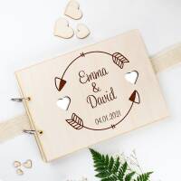Guest book wedding wood arrow