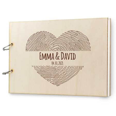 Guestbook Wedding Wood Personalized Bridal Name