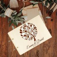 Guest book wedding wood tree