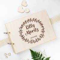 Guest book wedding wood ring