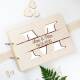 Guest book wedding wooden initial