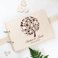 Gästebuch Hochzeit Holz Tree