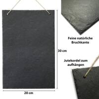 Schiefertafel 30 x 20 cm hoch