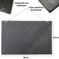 Schiefertafel 30 x 20 cm quer