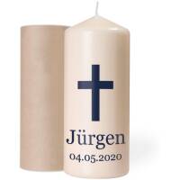 Kerze personalisiert Taufe Geburt Hochzeit Stumpenkerze...