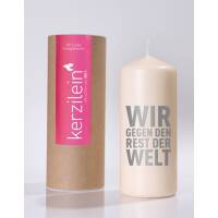 Kerzilein Candle Flame Gray We against the rest of the...