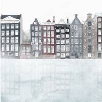 Aquarell Amsterdam - Kunstdruck