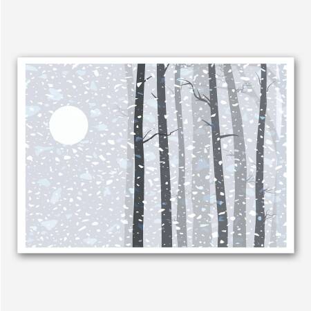 Winter Bäume Kunstdruck winter Wald Kunstdruck