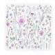 Aquarell Wiese mit Wildblumen Kunstdruck Blumen Viola Druck