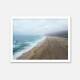 Fuerteventura Cofete Strand Kunstdruck neblige Strand Landschaft Foto Druck Fuerteventura Küste Fotografie Drohne fotografie DIN A5 (14,8 x 21 cm)
