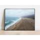 Fuerteventura Cofete Strand Kunstdruck neblige Strand Landschaft Foto Druck Fuerteventura Küste Fotografie Drohne fotografie DIN A1 (59,4 x 84,1 cm)