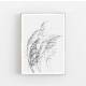 Aquarell Gräser im Wind Kunstdruck minimalistischer Kunstdruck  DIN A5 (14,8 x 21 cm)