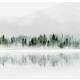 Kunstdruck Aquarell Nebeliger Wald see Kunstdruck  DIN A3 (29,7 x 42 cm)