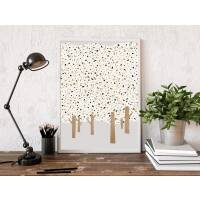 Terrazzo Kunstdruck Abstrakter Wald Kunstdruck abstrakte Bäume Kunstdruck DIN A3 (29,7 x 42 cm)