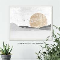 Minimalistischer Landschaft Kunstdruck    DIN A4 (21 x 29,7 cm)